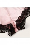 Pyjama sexy en dentelle pour femme, Rose, S