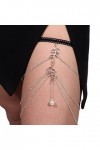 Gissroys Punk Perle Gland Cuisse Chaîne Jambe Corps Chaîne Harnais Gothique Jambe Jarretière Mode Beach Club Party Corps Four