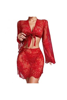 Lingerie Femme Sexy Ensemble Homme Sexy Hot y20.k sous-vêtements Amusants pour Femmes Motif en Dentelle Voir à Travers Le sou