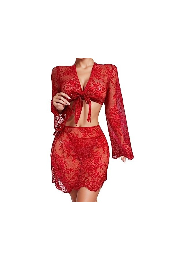 Lingerie Femme Sexy Ensemble Homme Sexy Hot y20.k sous-vêtements Amusants pour Femmes Motif en Dentelle Voir à Travers Le sou