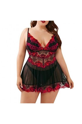 Lingerie Femme Sexy Ensemble Homme Sexy Hot y22k Femmes Grande Taille Nuisette Lingerie Dentelle Chemise Sexy Maille vêtement