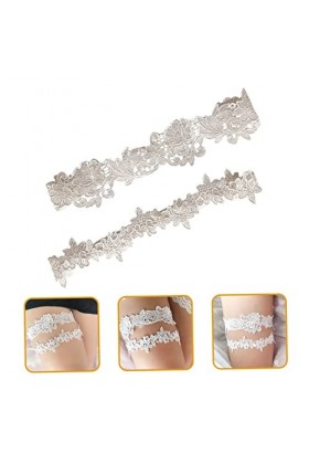 GALPADA 2 Pièces Dentelle Jambe Anneau De Bal Jarretière Dentelle Jarretière Jarretière pour Les Femmes Mariée Dentelle Jarre