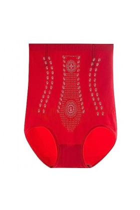 Leadrop Culotte post-partale taille haute sans couture en coton à lentrejambe pour un usage quotidien Rouge XL