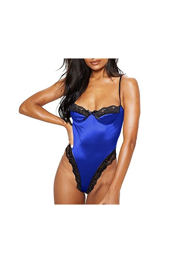 Lingerie sexy pour femme - Couleur unie - En dentelle, BU1, S