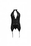 Générique iYmitz Vêtements de Nuit Femmes Lingerie Costume Dentelle Teddy Halter V Chemise Cou Corset Bustier Sexy Sein