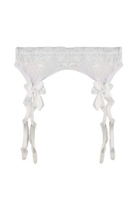 Baoblaze Porte-Jarretelles en Dentelle Femme Jarretières Ajustable - blanc, Taille Unique