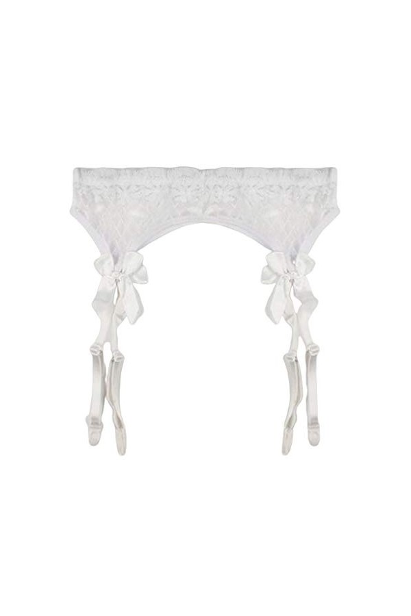 Baoblaze Porte-Jarretelles en Dentelle Femme Jarretières Ajustable - blanc, Taille Unique