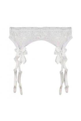 Baoblaze Porte-Jarretelles en Dentelle Femme Jarretières Ajustable - blanc, Taille Unique