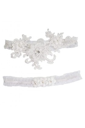 ERINGOGO 2 Pièces Jarretières De Mariage Jarretière en Dentelle Jarretelles pour Mariée Jarretière en Dentelle Jarretière Jar