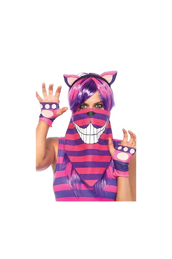 Leg Avenue - Cheshire Cat Bandana, Taille Unique Violet, Fuchsia 