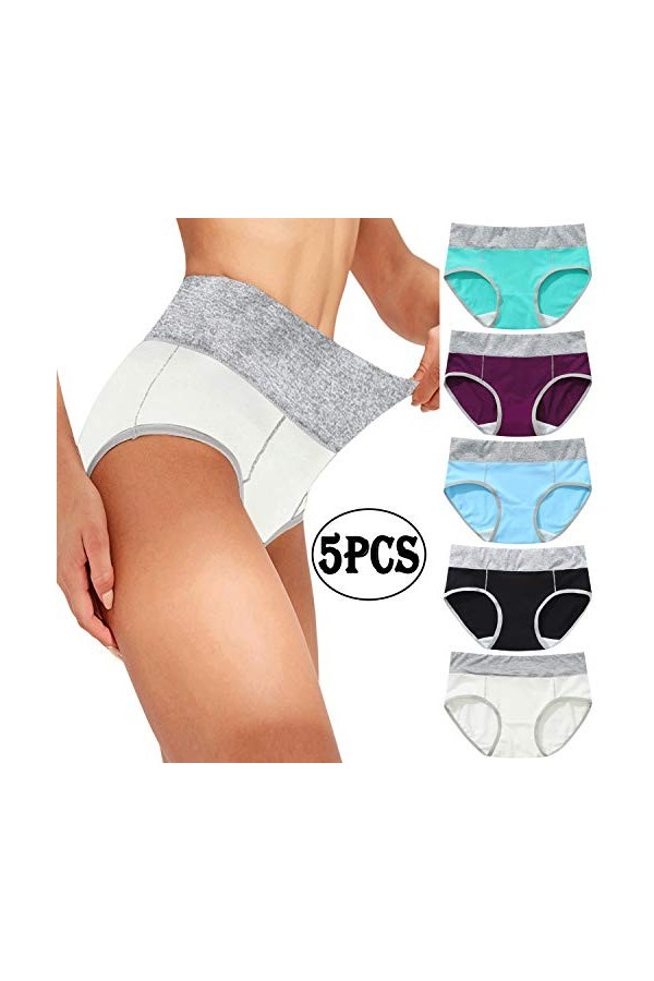 PANPANY Culottes pour Femme Confortables Sexy Panties Multicolore Soutien-Gorge Dentelle sous Vetements Tanga Slips Multipack