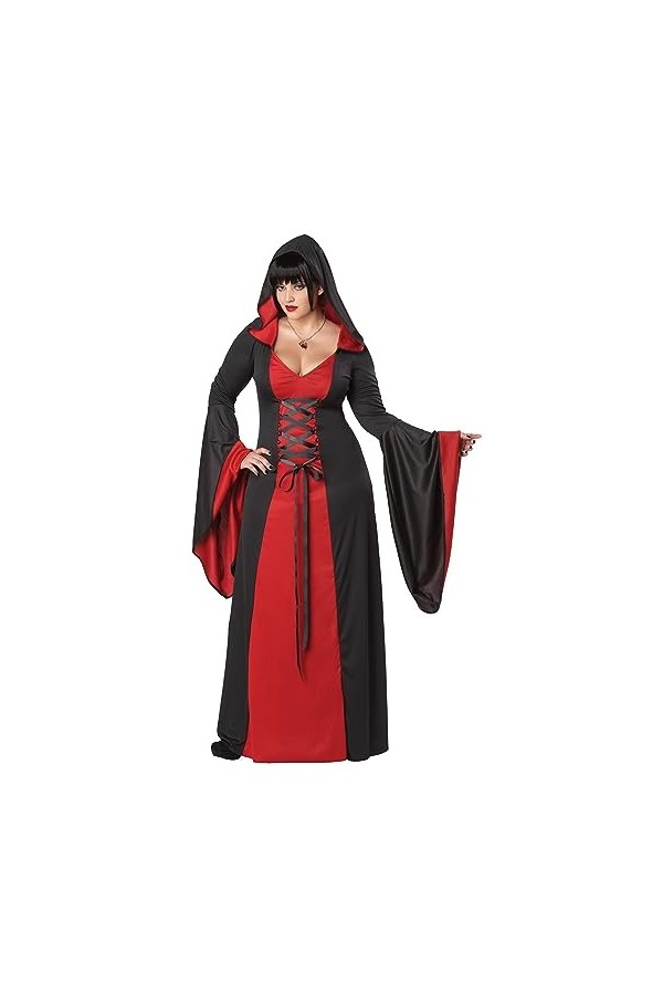 California Costumes Deluxe Hooded Robe Plus Size Costume Red 1XL by California Costume