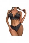 Vêtements De Nuit Femme Erotique sous-Vetements Dentelle Lingerie Sexy Ensemble Sexy Ensemble Soutien Gorge et String 2 Pièce