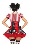Leg Avenue Harlequin Clown Adult Sized Costumes, Noir Rouge, Taille: M EUR 40-42 pour Femmes