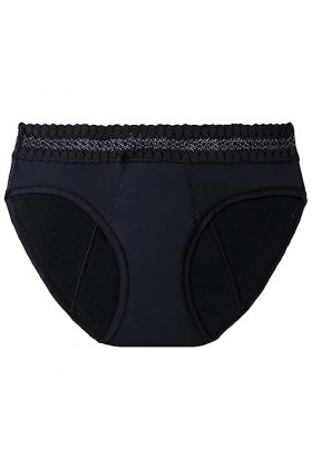 UOWEG Culotte menstruelle Taille Haute Noire pour Femme Bustier Violet BK2, S 