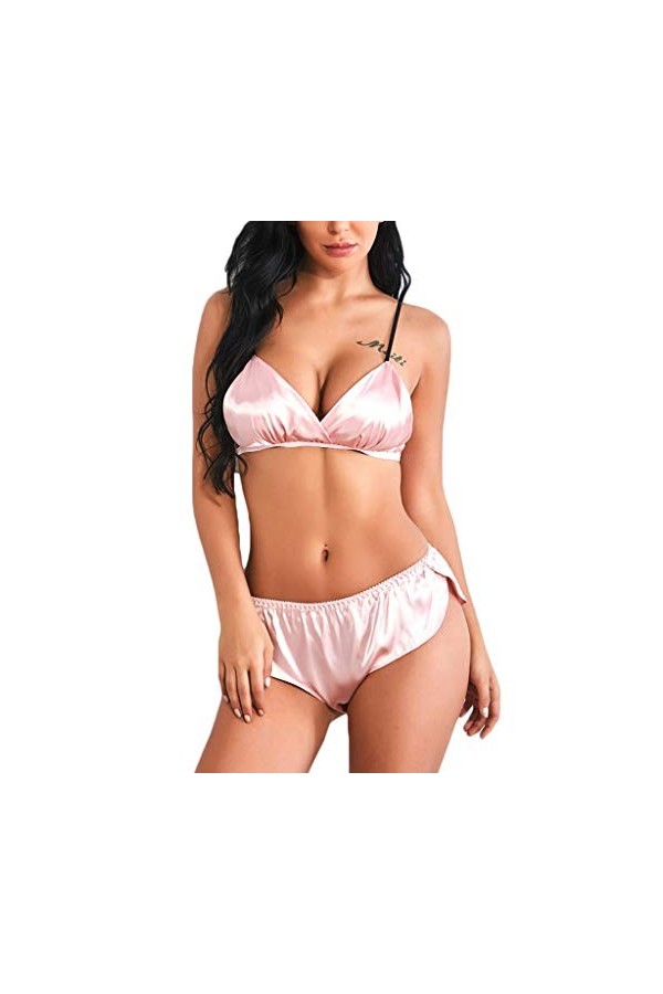 Soutien-Gorge Séduction Ouvert Ajouré Sexy Dos Nué Rotique Deshabillé Combishort Chic Sexy Lingerie Soutien Gorge Invisible F