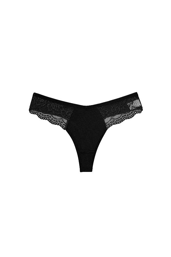 Dentelle Culotte sous-Vêtements Coton String Femme V Taille Respirant Body Jarretelle Tanga sans Couture Culottes Basse Trans