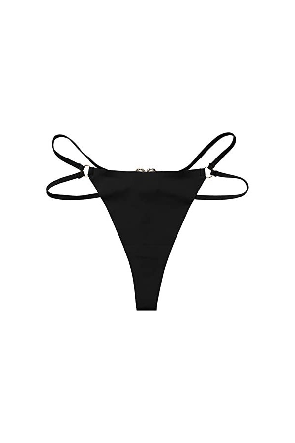 Culotte sans couture pour femme - Bonne élasticité - Sexy - Taille moyenne - Culotte - Lingerie - Transparent - Brésil - Culo