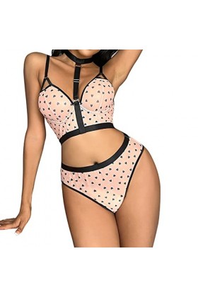 Femmes Sexy Lingerie Fun Set Passion Fleurs Pyjama Fun Lingerie Set Lingerie de Nuit Femme Sexy Chic