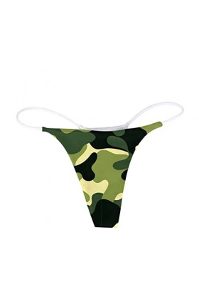 Dorjuli String en dentelle pour femme - Culotte sexy en dentelle - Taille basse - Sous-vêtements sexy, vert, X-Large