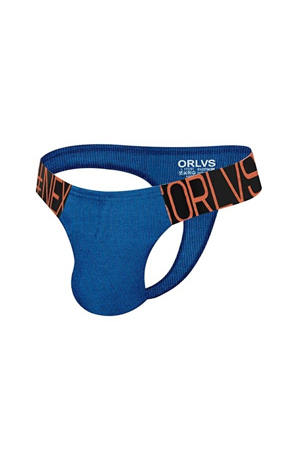 Sous-vêtements dété en maille respirante confortable sans ailes pour homme, bleu, XXL