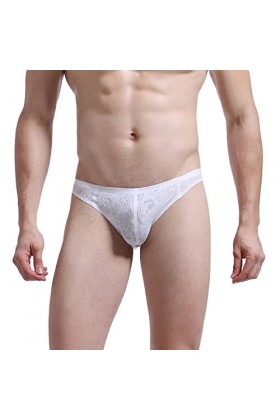 HJTY Sous-vêtements stretch pour homme avec taille large, Blanc., M