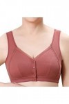 Lengire Soutien-gorge sexy pour femme avec anneau confortable pour yoga et sommeil avec bouton sur le devant, marron, 90 cm