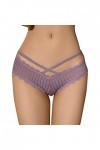 HELLORSOON String Ficelle Femme,Sexy Érotique Transparence Subtile sans Couture Body Lingerie Culotte Dentelle
