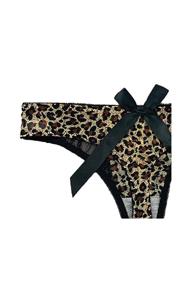 HELLORSOON String pour Femme,Sexy Body Ficelles Charmantes sans Couture Culotte en Dentelle Tanga pour Femme