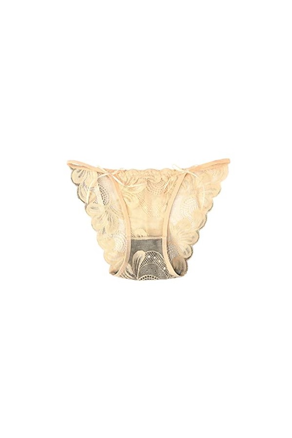 HELLORSOON String Ouvert Femme,Sexy Érotique Maille Transparente Chaud Culotte en Dentelle Culotte Coton