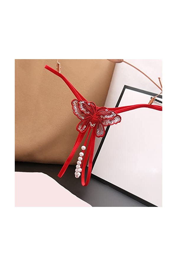 HELLORSOON Culotte Dentelle Femme,Sexy Body Ficelles Charmantes sans Couture String en Dentelle Culotte éChancréE