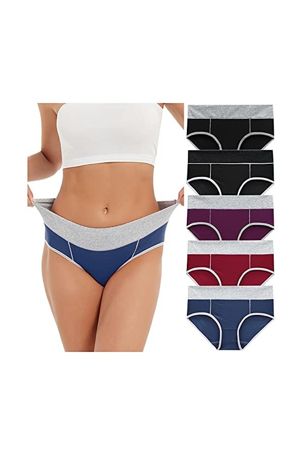 Culotte Femme Coton Pantalons Triangle Douce Respirant Slips Haute Tangas Tangas Transparente Physiologiques Culottes Pur Cot