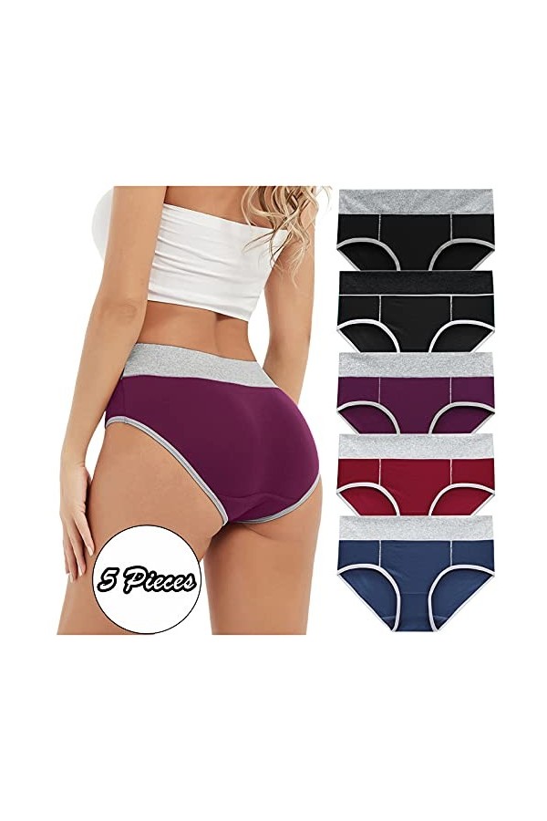 Culotte Femme Coton Pantalons Triangle Douce Respirant Slips Haute Tangas Tangas Transparente Physiologiques Culottes Pur Cot