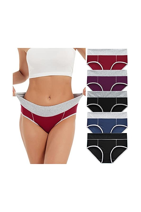 Culottes Coton pour Femme Taille Basse Culotte Tentation Ultra Minces Stringthong Sexy Underwear Classique Douce Panty Coquin