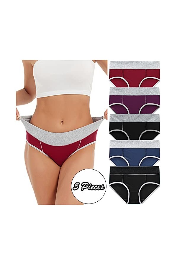 Culottes Coton pour Femme Taille Basse Culotte Tentation Ultra Minces Stringthong Sexy Underwear Classique Douce Panty Coquin