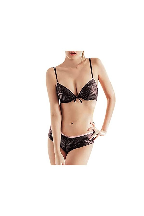 Zannycn Lingerie sexy pour femme - Sous-vêtements sexy - Grandes tailles - Sous-vêtements pour femme - Lingerie sexy, Noir , 