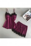 TWIOIOVE Lingerie pour femme de ménage en satin avec crâne et filet de pêche, rouge, XXL