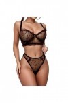 Fulidngzg Body sexy en dentelle pour femme : Curvy 2 pièces Lingerie sexy érotique Lingerie Lingerie Grande taille Porte-jarr