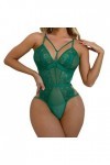 liaddkv Lingerie Sexy Femmes Dentelle Fleur Bodysuit Lingerie Siamois Lingerie Profonde V Sous-Vêtements Sexy Ange Lingerie, 