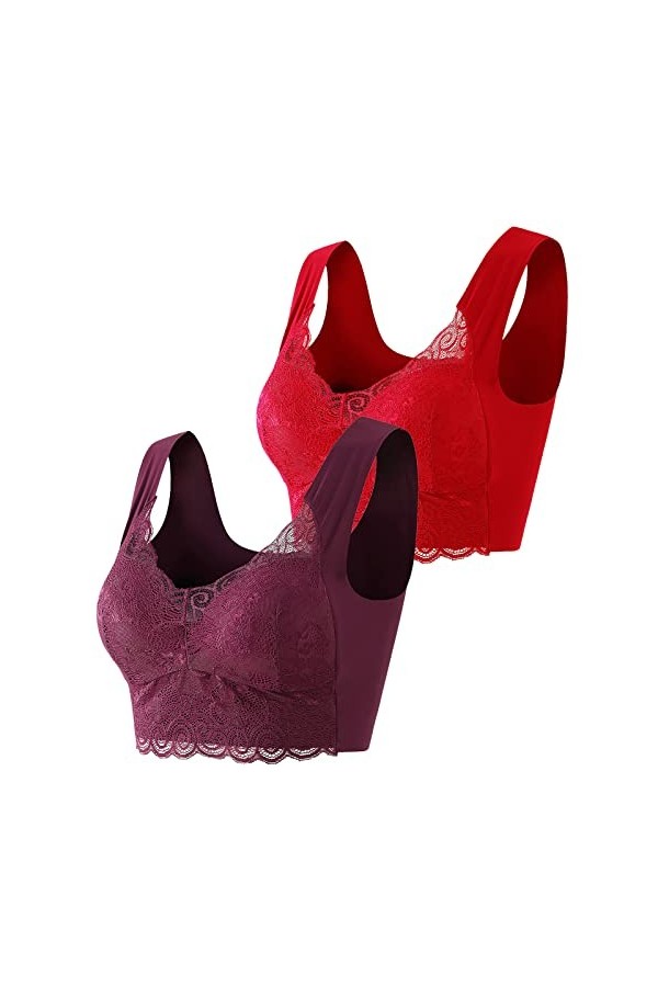 Bralette Soutien-gorge push-up en dentelle pour femme Grande taille Soutien-gorge sexy Soutien-gorge push-up Soutien-gorge à 