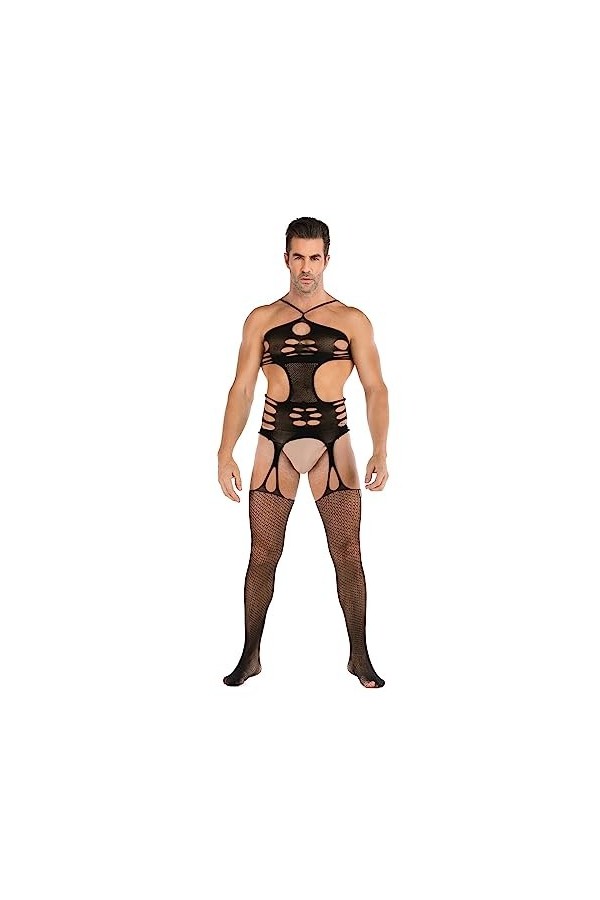 Boxer Homme Maillot de Bain Sexy Briefs Thong Collants Sexy en résille pour Hommes Robes Éponge en Coton pour Hommes AK, One