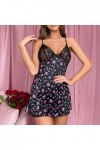 Bustier en Dentelle sous-vêtements Pyjamas Sexy Pyjamas Pyjamas Sexy Pyjama Pantalon Femmes Dark Blue, M 