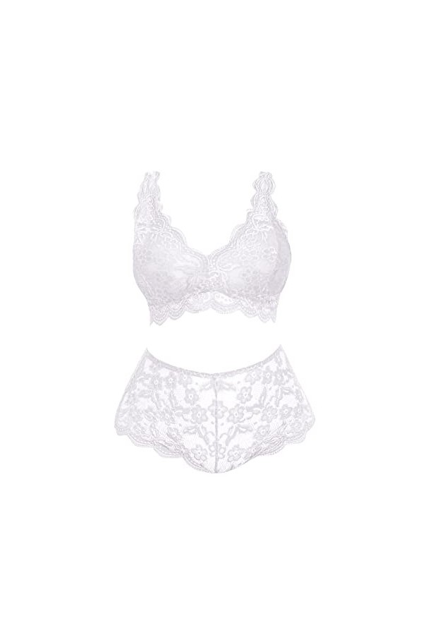 MODSGUE Ensemble de lingerie sexy sexy - Débardeurs séduisants - Sous-vêtements tendance - Soutien-gorge et culottes en dente
