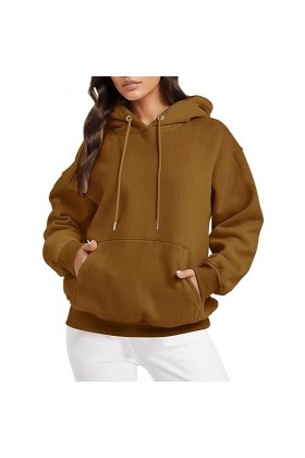 Gefomuofe Sweat à capuche pour femme Y2k - Imprimé - Pull surdimensionné - Style festif - Pour le sport - Décontracté - Veste