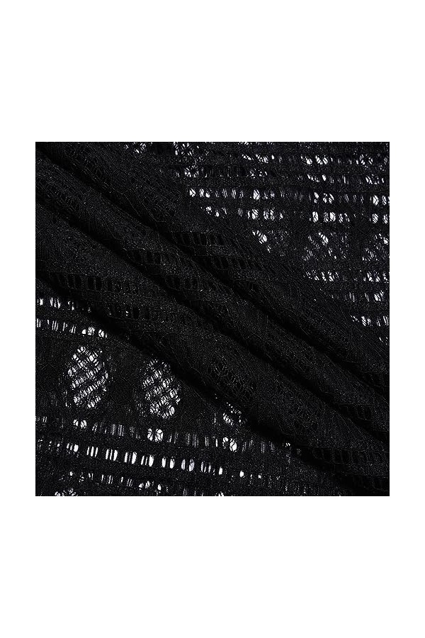 Y2K Henley Chemise à manches longues pour homme en dentelle creuse sexy à col en V profond T-shirt en maille pour homme Style