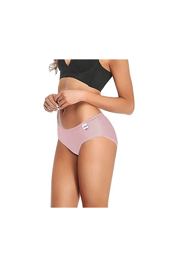 Jiabing Strings sous-vêtements féminins Bikini Pcs Culottes 5 Culottes Sexy Culottes Accessoire Lingerie Pink, XXL 