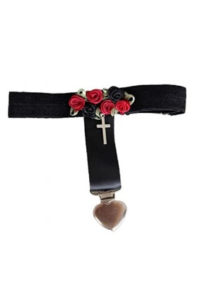 Porte-jarretelles gothique en forme de cœur avec porte-jarretelles