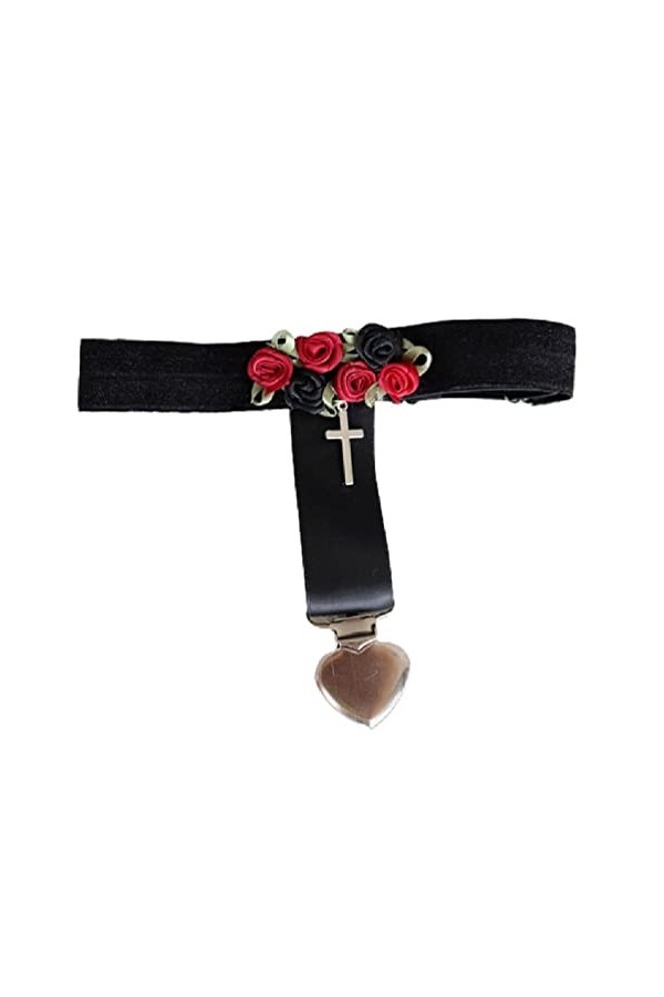 Porte-jarretelles gothique en forme de cœur avec porte-jarretelles