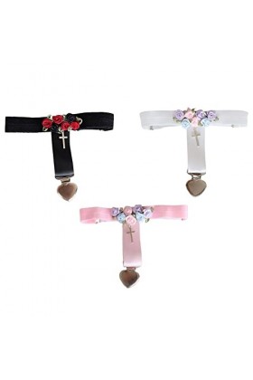 Porte-jarretelles gothique en forme de cœur avec porte-jarretelles