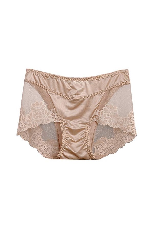 Culotte en Dentelle Transparente pour Dames Sexy de Grande Taille en Coton Creux de qualité Respirante Lingerie Homme Transpa